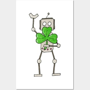 St Patrick's Day Robot Posters and Art